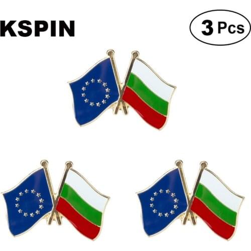 EU & Bulgaria Frendship Lapel Pin Brooches Pins Flag badge Brooch Badges