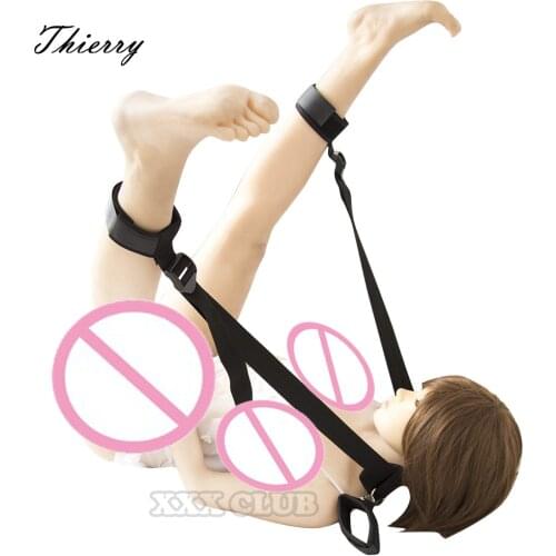 Thierry Fetish flirting Erotic Positioning Bandage Easy Open Leg Sexy bondage with handcuff anklecuff for Couples Slave game