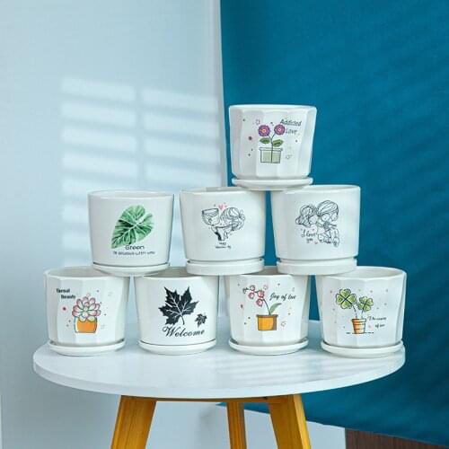 Geometric Vase Artistic Modeling Ceramics Vase Flower Arrangement Flower Pot Hydroponic Plant Flowerpot Home Bonsai Pot Decor