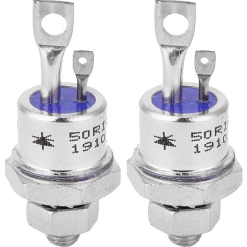 2Pcs Silicon Controlled Rectifier Screw Type Thyristor 50RIA120 SCR for Motor Control Spiral