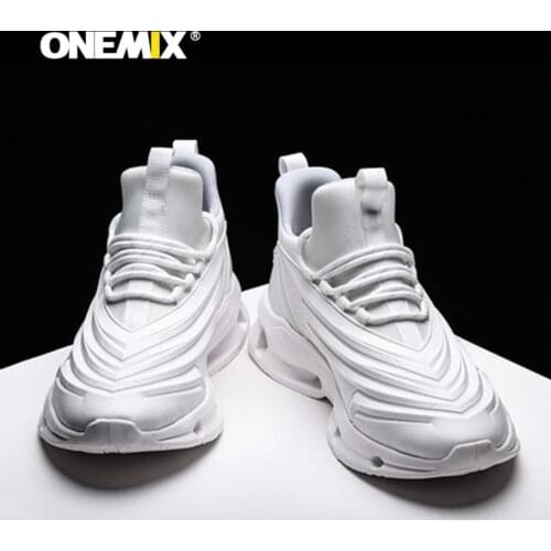 ONEMIX Mens Running Shoes Bullet Sneakers Outdoor Jogging Breathable Mesh Sports Working Trekking Technology Sneaker for Men