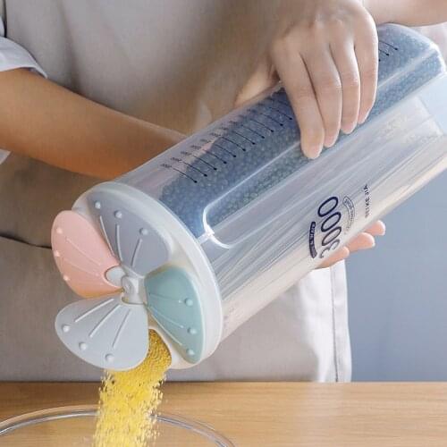 Kitchen Storage Jar Sealed Tank Storage Box Compartment Cans Plastic Cereal Dispenser Mason Jars with Lid Kitchen Canister Sets