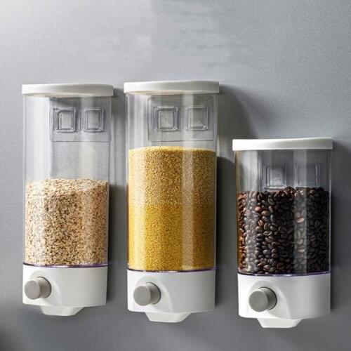 Kitchen Storage Box Wall-mounted Food Storage Box Grain Storage Tank Moisture-Proof Sealed Cans Saving Space Kitchen Supplies