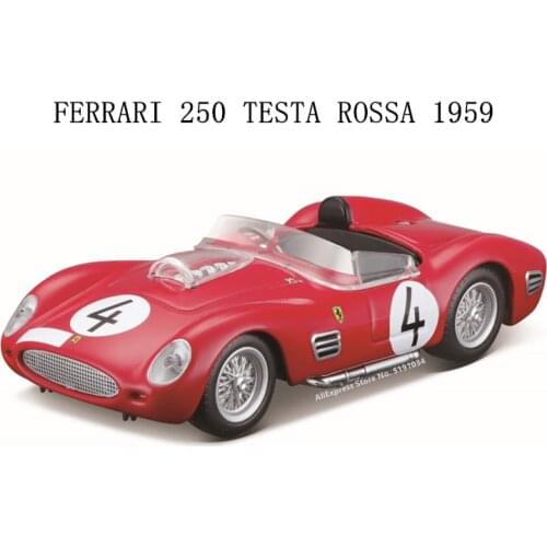 Bburago New 1:43 FERRARI 250 TESTA ROSSA car model and toy car die-casting static model collection dedicated Le Mans rally car
