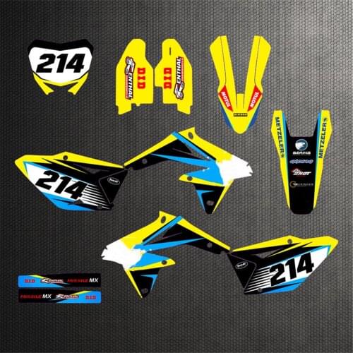 Motorcycle RMZ 450 Team Graphics Decals Stickers kits For Suzuki RMZ450 450RMZ 2008 2009 2010 2011 2012 2013 2014 2015 2016 2017