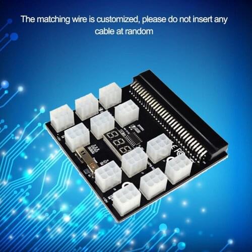 12V PCI-E 12/17x 6 Pins Power Adapter Server Power Board PSU Supply Server Mining BTC Breakout 750W For HP GPU 1200W Q1E9