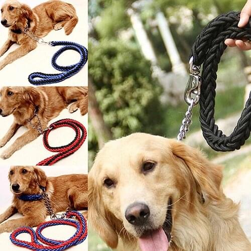 Durable Nylon 130cm Leash Traction Rope Collar Harness for Medium Large Dog