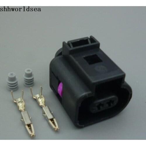 Shhworldsea 2/5/30/100sets 2pin bleed valve connector, natural gas connector 13602619/1J0 973 702 1J0973702 for vw