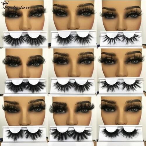 25MM False Eyelashes Bulk Crisscross Mink Lashes Wholesale Mink Eyelashes Packaging Boxes 5D Fake Strip Lashes Vendors Supplier