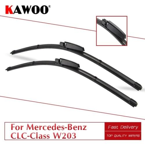 KAWOO For Mercedes-Benz CLC Class W203 2008 2009 2010 2011 Car Soft Rubber Clean The Windshield Wiper Blades Fit Slider Arm