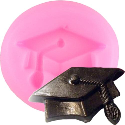 Bachelor Cap Silicone Mold Doctor Hat Fondant Molds DIY Graduation Cake Decorating Tools Clay Candy Chocolate Gumpaste Mould