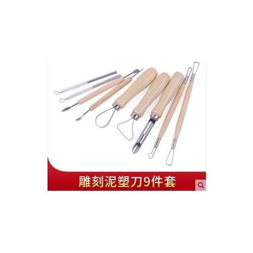 Stainless steel clay sculpture knife, double-headed scraper, pottery clay sculpture tool, carved clay sculpture tool