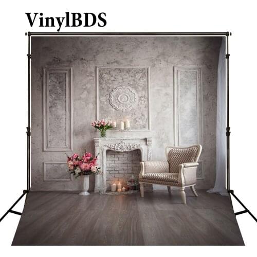 VinylBDS Family Background photo White Wall Chair Children Photography Backdrop Pink Flower Window Background Child Photo Studio