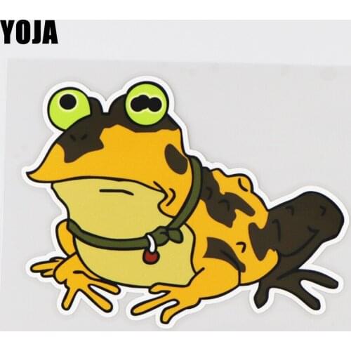 YOJA 13X10CM Creative Waterproof Decor Vinyl Decal Car Sticker Cartoon Animal Toad 19A-0088