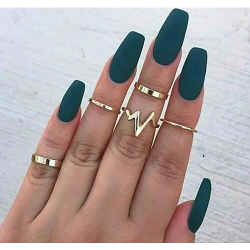 1 Set New Fashion Lightning Waves ring set finger rings For Women Girl Gifts for woman anillos mujer ring Jewelry #264846