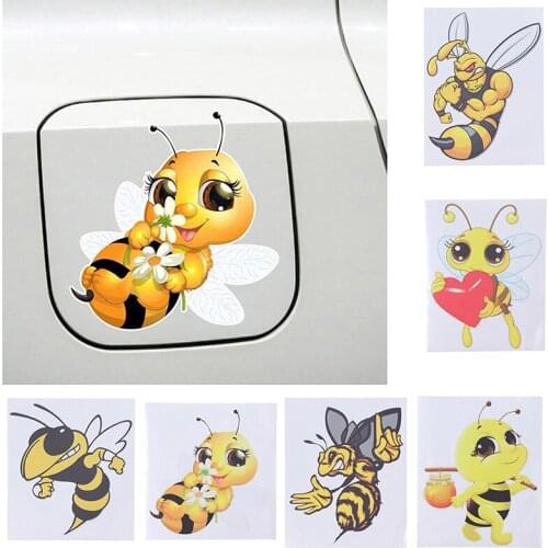 1Pc Lovely Little Bee PVC Car Sticker Auto Decor Waterproof Vinyl Decals
