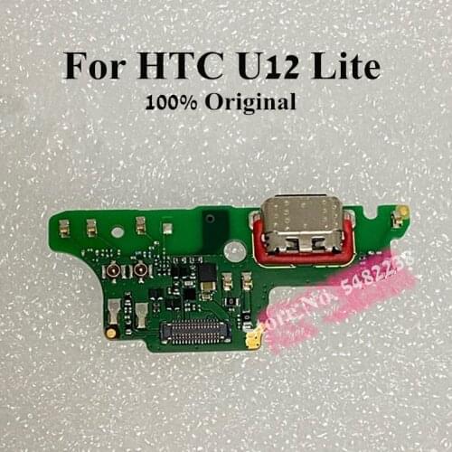 100% Original USB Charging Dock Port Flex cable For HTC U12 Lite Charger plug board with Microphone Connector Replacement parts