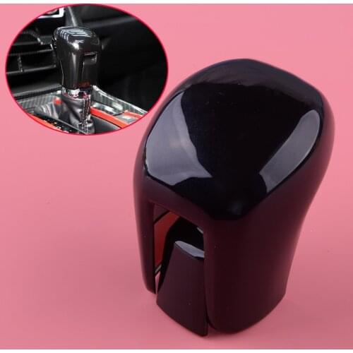 2pcs High Quality Glossy Black Car Gear Lever Shift Knob Cover Trim Fit For Honda Civic 10th 2016 2017 2018 2019 2020