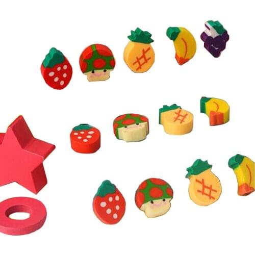 30/50Pcs Cute Fruit Cuisine Shape Rubber Eraser Student Learning Stationery for Child Creative Novelty Eraser New Stationery ZLL