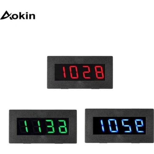 5-9999R/M Digital Frequency Tachometer Voltmeter 0.56" 4 LED DC 8-15V For Car Motor Speed Meter RPM Velocity Tester