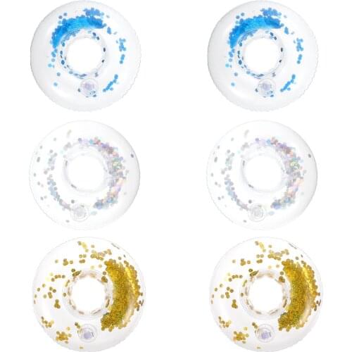 6pcs Inflatable Cup Holders Delicate Sequins Cup Mats Lightweight Cup Trays