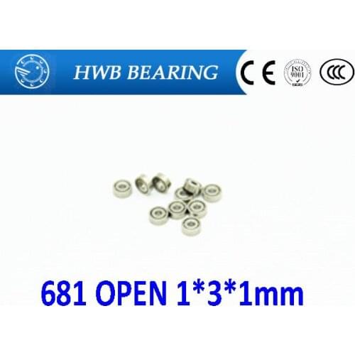 Free shipping 30pcs 681 618/1000081 Miniature ball Bearings mini 681open 1*3*1.5 mm ABEC-1 681 bearing 1x3x1mm
