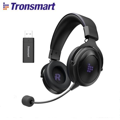Tronsmart Shadow 2.4G Wireless Gaming Headset for Computer PS4 PS5 Gamer Headphones with Microphone Type-C Charging Diverse RGB