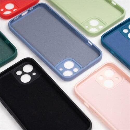 For iPhone 13 Mini Case 12 11 Pro Max SE 2020 Soft Liquid Silicone Bumper Cover Phone Cases For iPhone 13 6 6S 7 8 Plus XR XS X