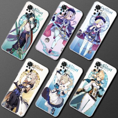 Silicone Cover For Xiaomi Redmi Note 10 9 Pro 9S 8 9C 7 8T 10S 9A 7A 8A K40 K20 Shockproof Soft Phone Case Game Genshin Impact