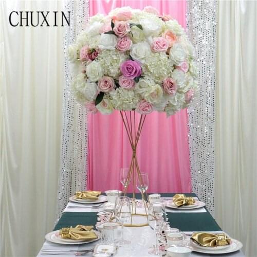 60cm Large Size Flower Ball Wedding Decoration Road Leading Home Hotel Table Flower Decor For Chrismas Wedding Decorative Flower
