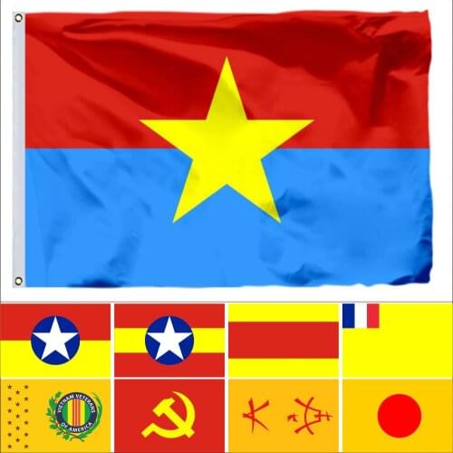 Vietnam Revolution Party Flag 3X5FT 90X150CM 100D History Banner Vietnam War 50th Anniversary