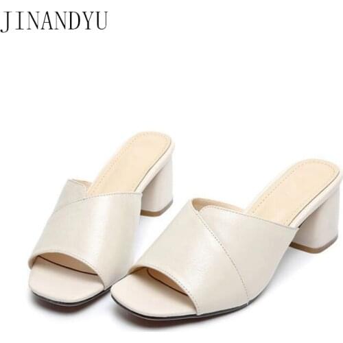 JINANDYU Shoes With Medium Heels