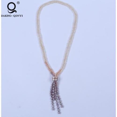 China Traditional Pearl Necklace Jewelry ,Beaded Pearl Tassel Necklace On Sale