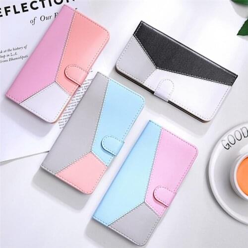 Splicing Leather Flip Case For Nokia 3.4 5.4 2.3 2.4 7.2 2.2 3.2 4.2 3.1 Plus 4.2 3.2 2.2 2.3 5.4 3.4 Mixed Colors Wallet Case