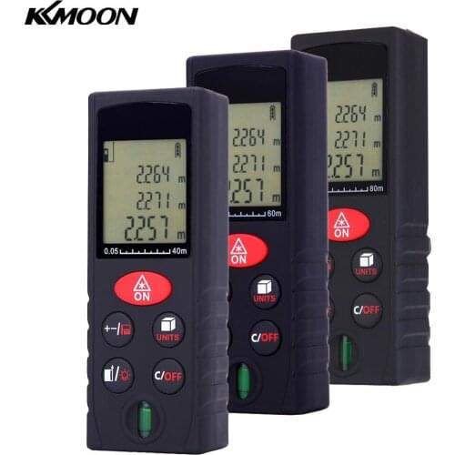 KXL-D 40/60/80m Digital Laser Distance Meter Range Finder Mini Handheld Area Volume Measurement Level Bubble