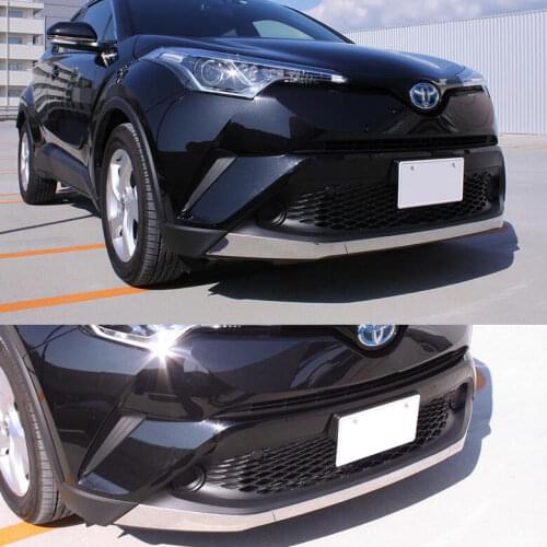 SUS304 Stainless Steel Front Bumper Lip Molding Garnish Trim Cover Lower For Toyota C-HR 2017 2018