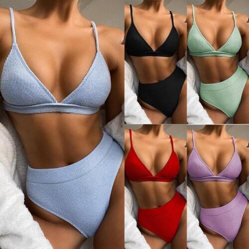 Man take the initiative to chatup bikini hot version swimwear ,solid bikini womens split swimsuit,Triangle Bikini maillot