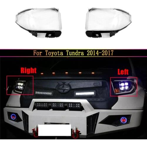 Car Front Headlight Cover For Toyota Tundra Headlamps Transparent Lampshades Lamp Light Lens Glass Shell 2014 2015 2016 2017