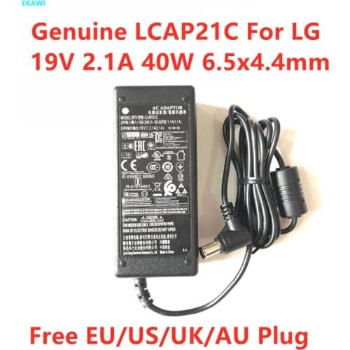 Genuine 19V 2.1A 40W LCAP21C LCAP25B ADS-45FSN-19 AC Adapter For LG LCD Monitor E1951S E2251S E2251T E2051S Power Supply Charger