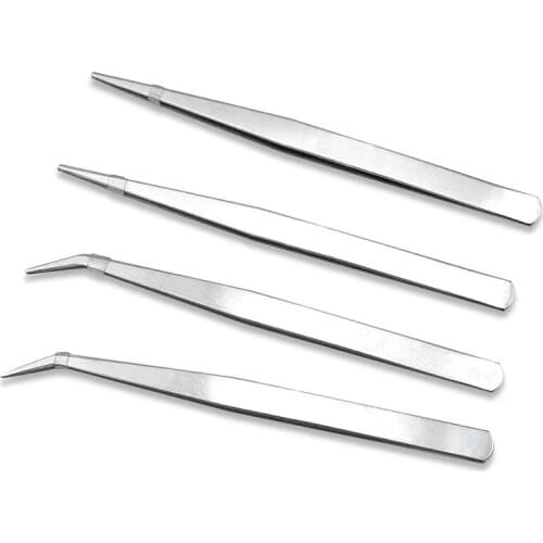 Stainless Steel Elbow Tweezers Straight Tweezers Sewing Machine Tweezer DIY Quilting Knitting Crafting Sewing Accessories Tools