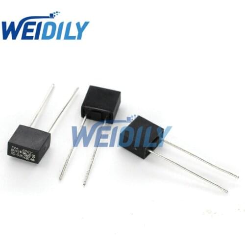 20PCS Square Fuse 4A 250V 392 Plastic Fuse T4A LCD TV Power Board Commonly Used Fuses Slow Blow Fuse 2 Pins