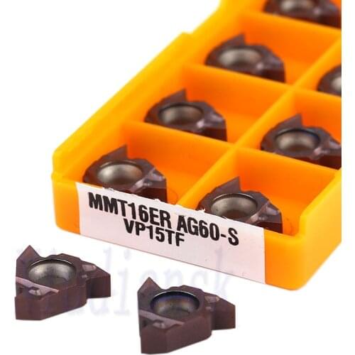 MMT 16ER AG60-S VP15TF Carbide Inserts Threading Turning Tools CNC Metal Lathe Cutter Suitable For Stainless Steel Processing