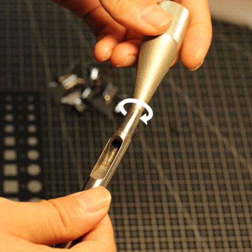 DIY Hand Punch Polisher Grinder Sharpening Abrasive Tool Leather Round Hole Craftsman Mini Portable Drill Accessory Home Device