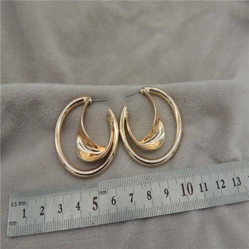 2020 Brinco Selling, Fashion, Street Shooting, Female Temperament, European, American, Japanese And Korean Alloy Earrings H13