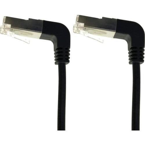 Elbow Down & Up Angled 90 Degree cat5e 8P8C FTP STP UTP Cat 5e Ethernet Network Cable RJ45 Lan Patch Cord 50cm 0.5m 1m 2m 3m 5m