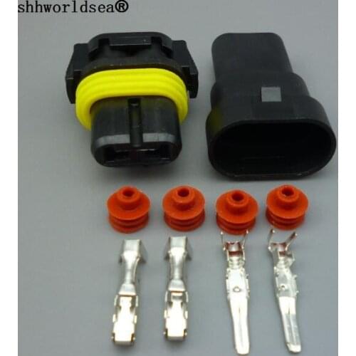 Shhworldsea 9006 HB4 Bulb Connector Female Socket Waterproof Terminal Pins Fit For 9006 HB4 HID Xenon Light Bulb Adapter Plug