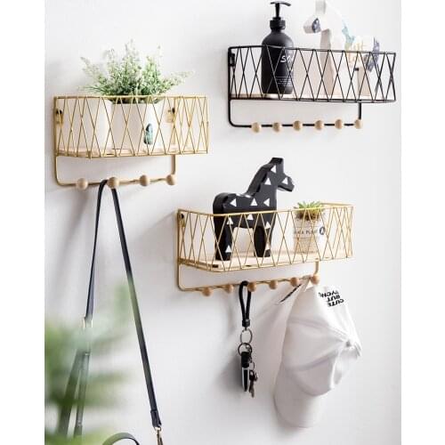 Scandinavia Light Luxury Household Door Door Door Door Door Key Clothes Storage Door Wall Shelf Hook