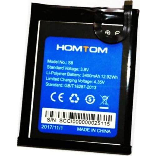 HOMTOM S8 5.7 inch 3400mAh For HOMTOM S8 Smart Phone High quality Replacement Battery