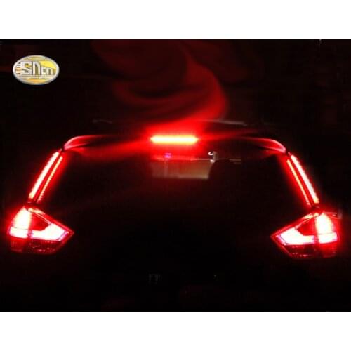 SNCN LED Tail Lights for Nissan X-trail 2014-2016 Rear Brake Lights Driving Lamp chrome accessories
