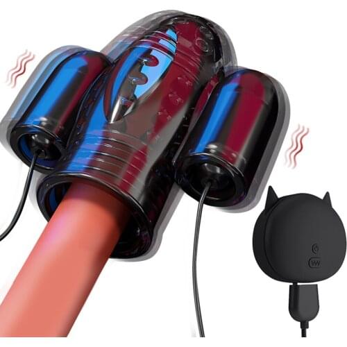 Glans Vibrator Penis Vibrator Male Masturbation Cup Penis Trainer Ring Massager Stimulator Delayed Ejaculation Sex Toys for Men